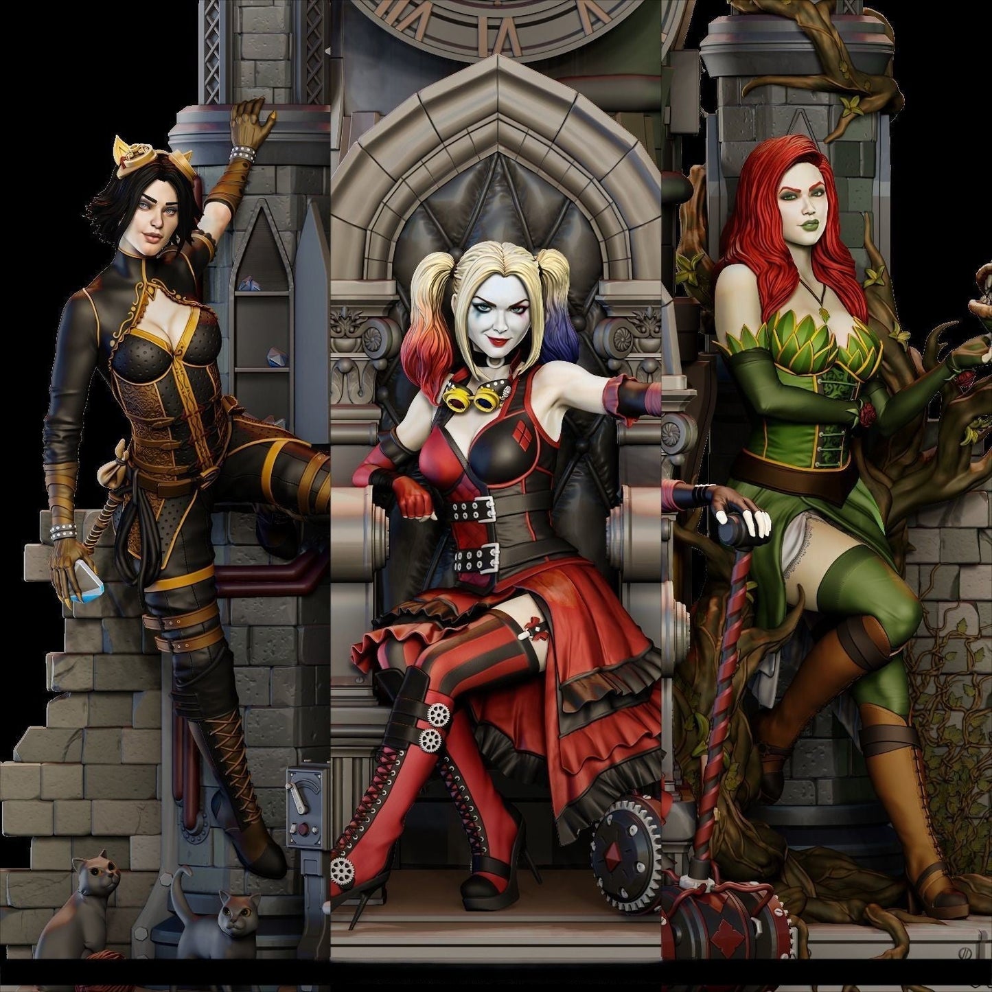 Gotham City Sirens - DC Comics  - STL 3D Print Files