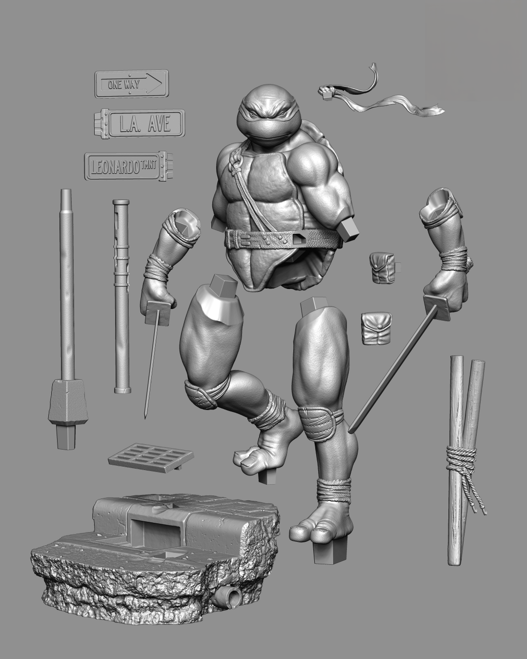 1287 Leonardo - TMNT - STL 3D Print Files