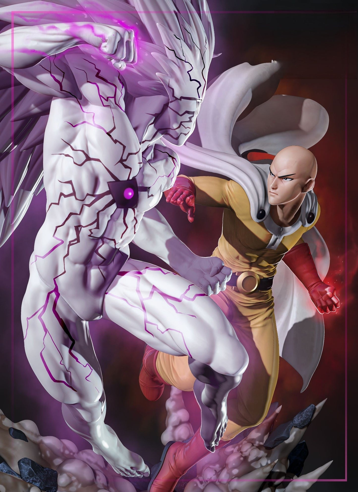 Saitama vs Boros - One Punch Man - STL 3D Print Files