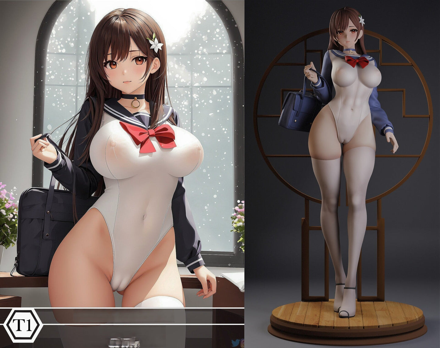 Sexy Schoolgirl - STL 3D Print Files