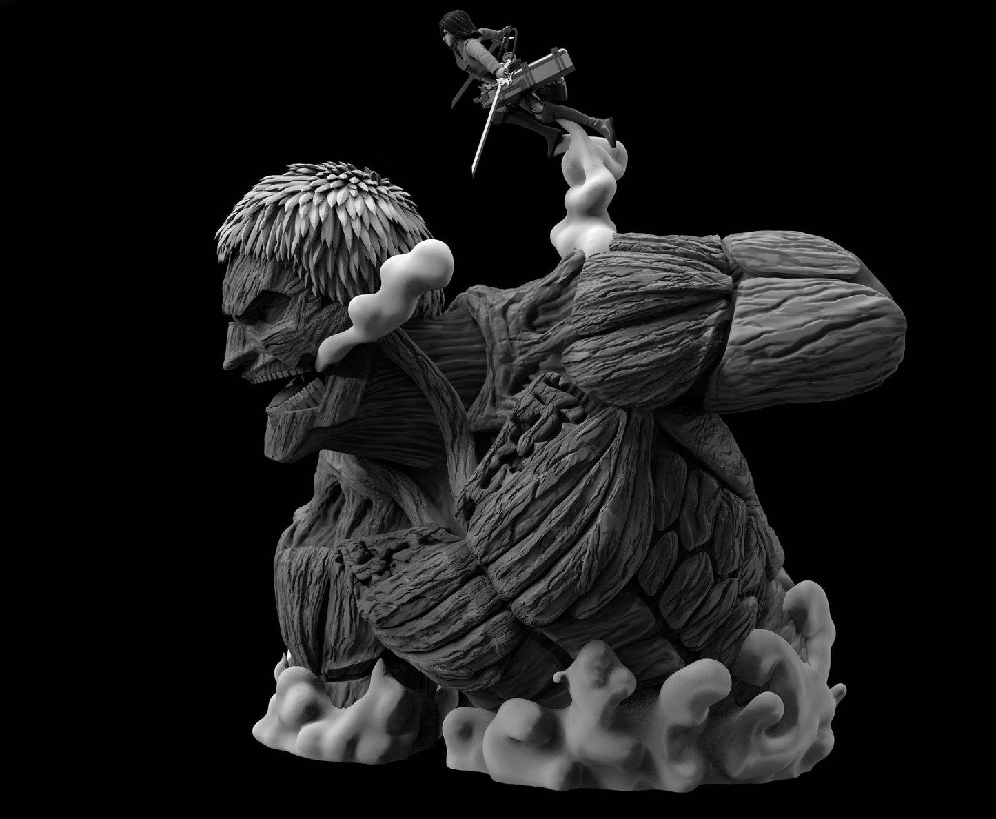 Armored Titan And Mikasa Ackerman - Attack on Titan - STL 3D Print Files