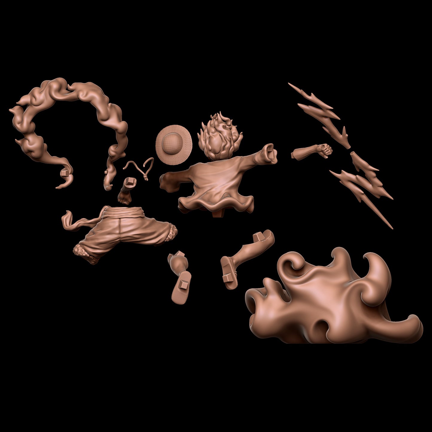 1589 Luffy Gear 5 - One Piece - STL 3D Print Files