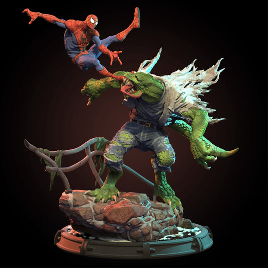 Spiderman VS Dr.Curt Conors -  STL 3D Print Files