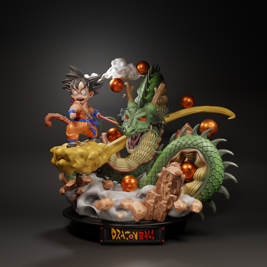 Kid Goku and Shenron - Dragon Ball - STL 3D Print Files