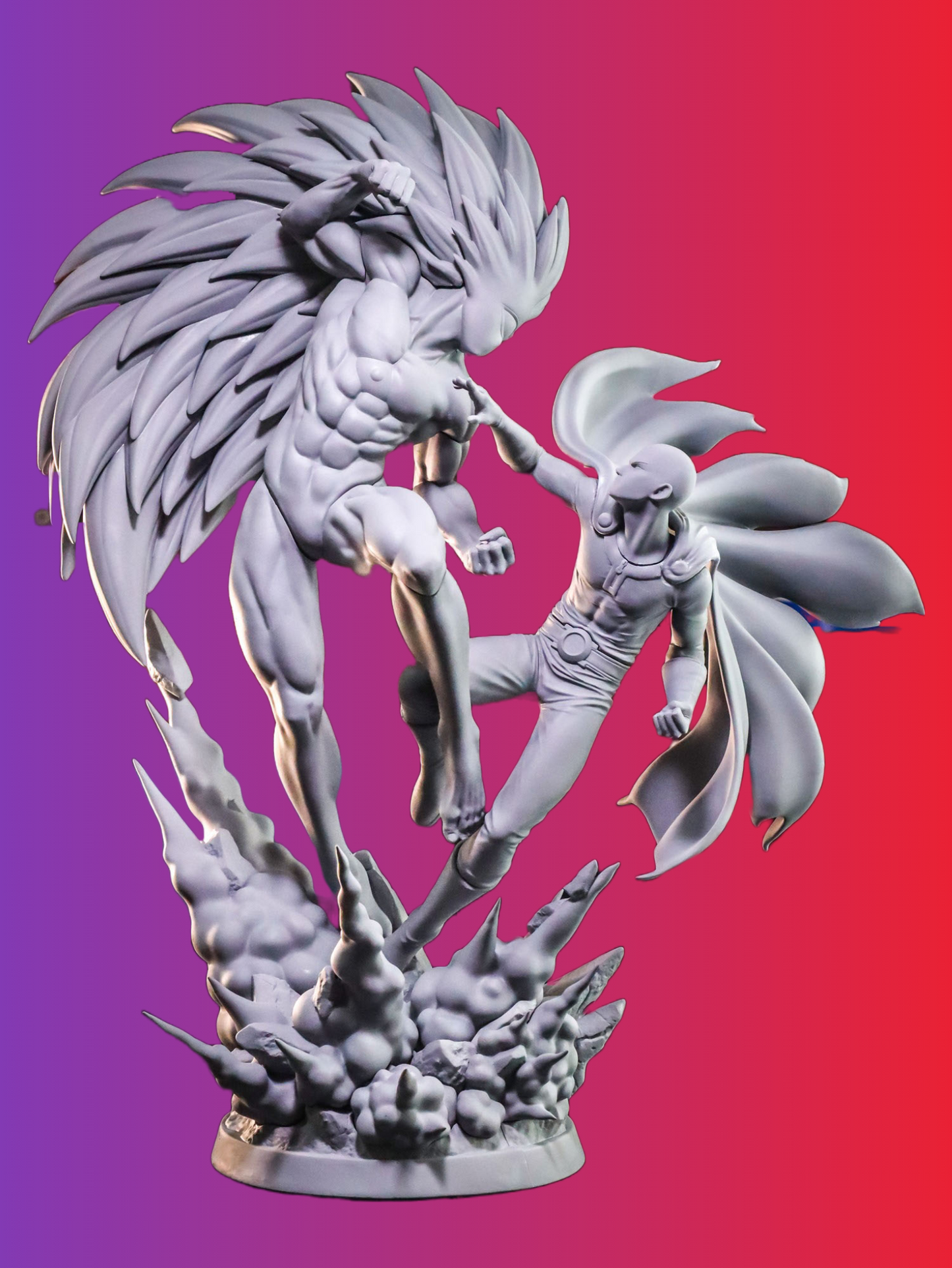 Saitama vs Boros - One Punch Man - STL 3D Print Files