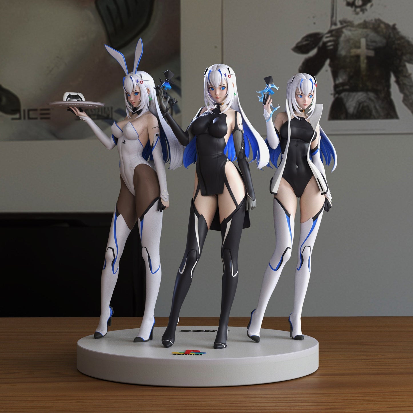 PS5 Chan and Bunny Statue  - STL 3D Print Files