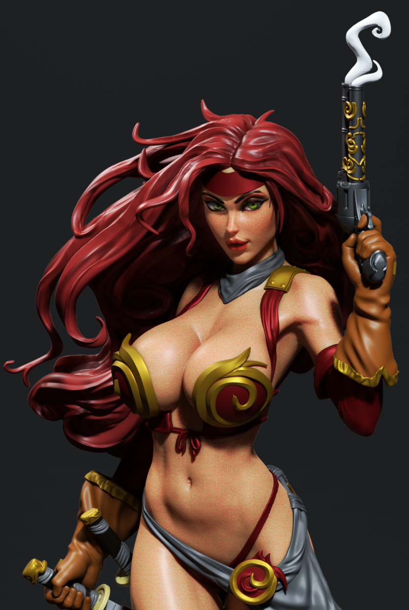 Red Monika - Battle Chasers - STL 3D Print Files