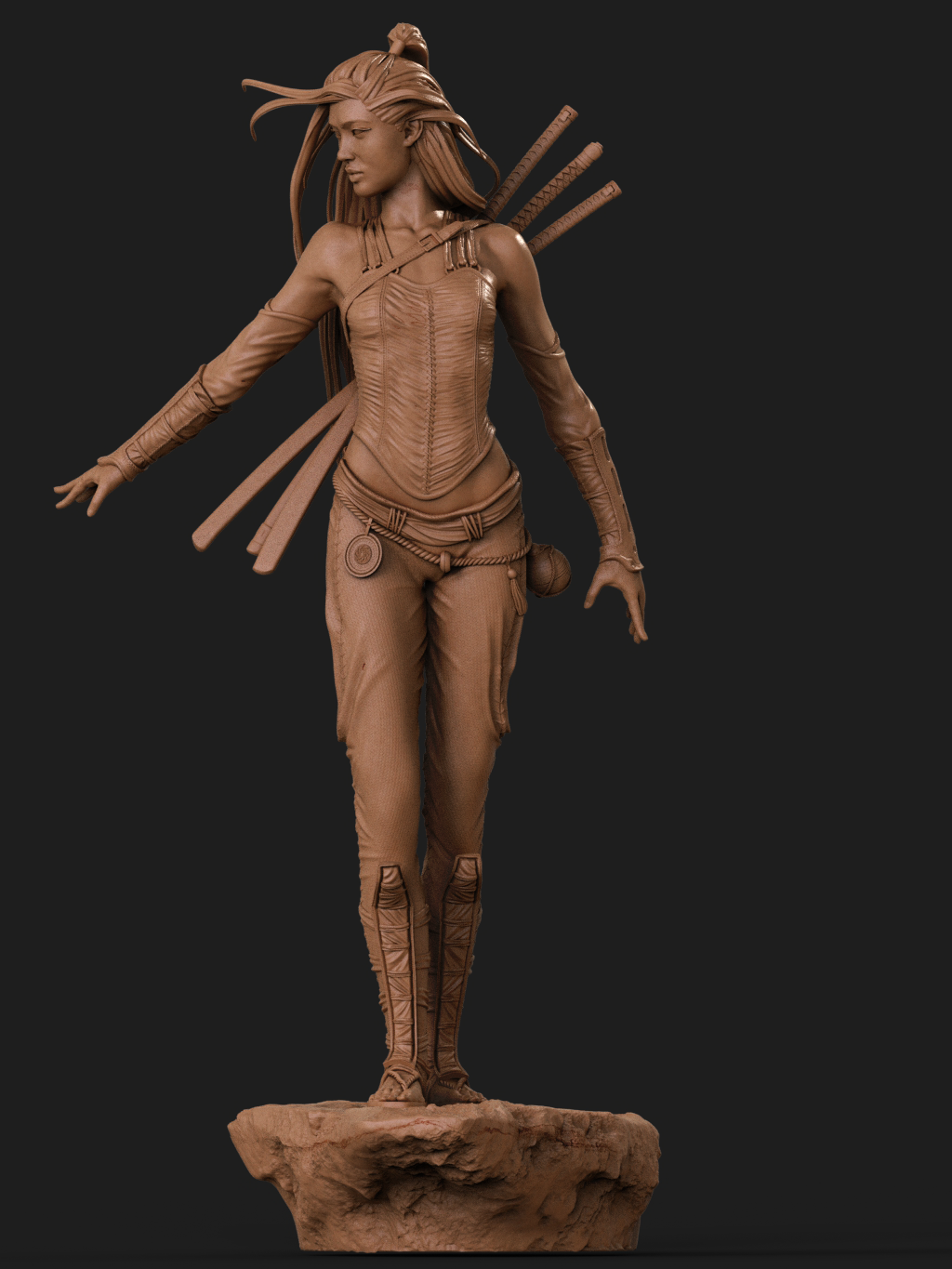 ASIAN FEMALE WARRIOR - STL 3D Print Files