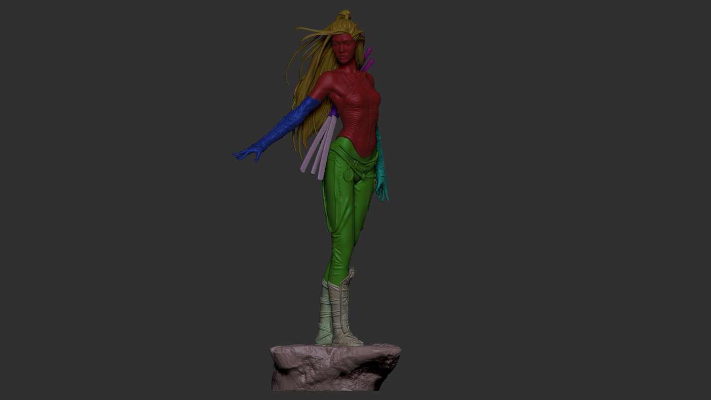 ASIAN FEMALE WARRIOR - STL 3D Print Files