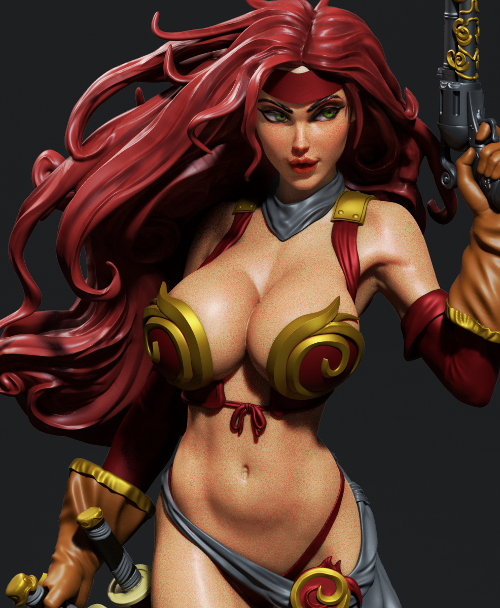 Red Monika - Battle Chasers - STL 3D Print Files