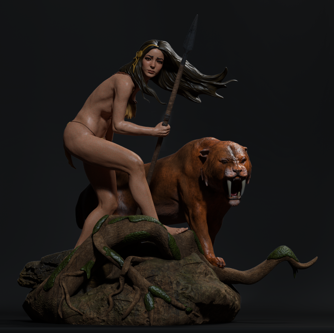 Indian Female Warrior NSFW  - STL 3D Print Files