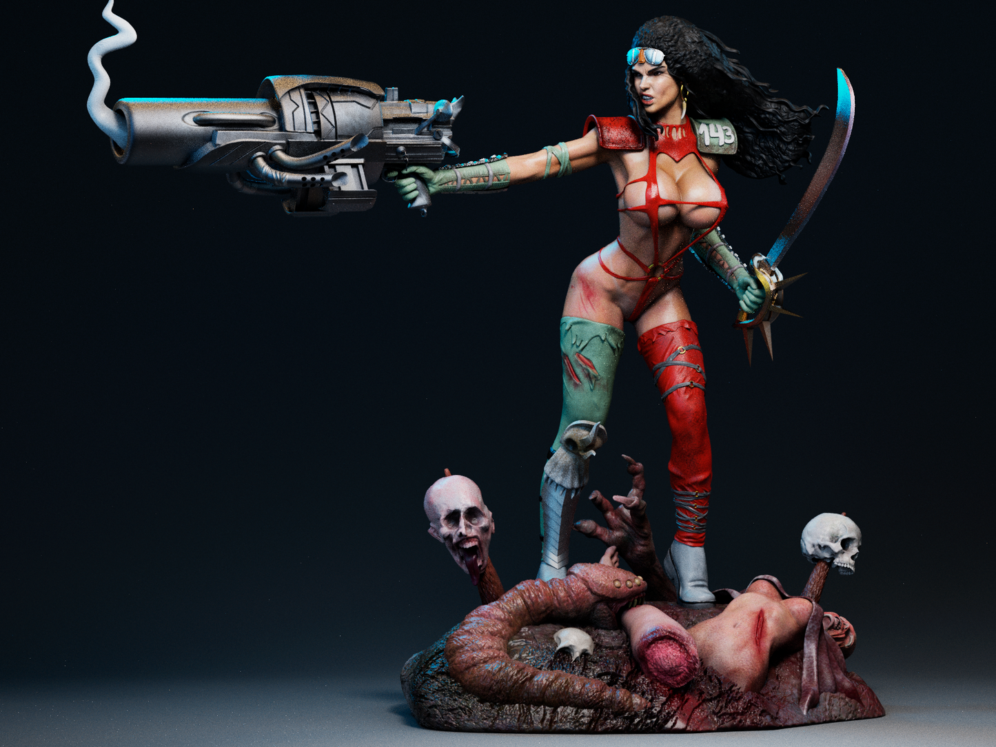 1503 Julie Strain - Heavy Metal 2000 - STL 3D Print Files