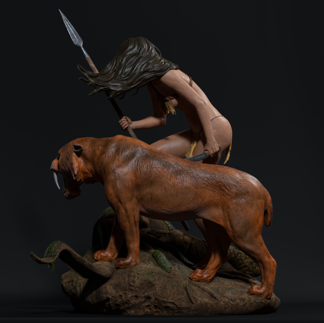 Indian Female Warrior NSFW  - STL 3D Print Files