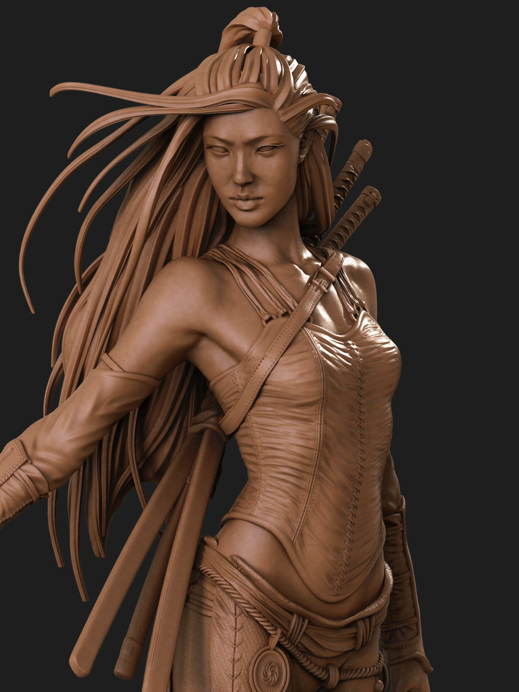 ASIAN FEMALE WARRIOR - STL 3D Print Files