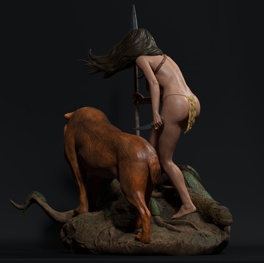 Indian Female Warrior NSFW  - STL 3D Print Files