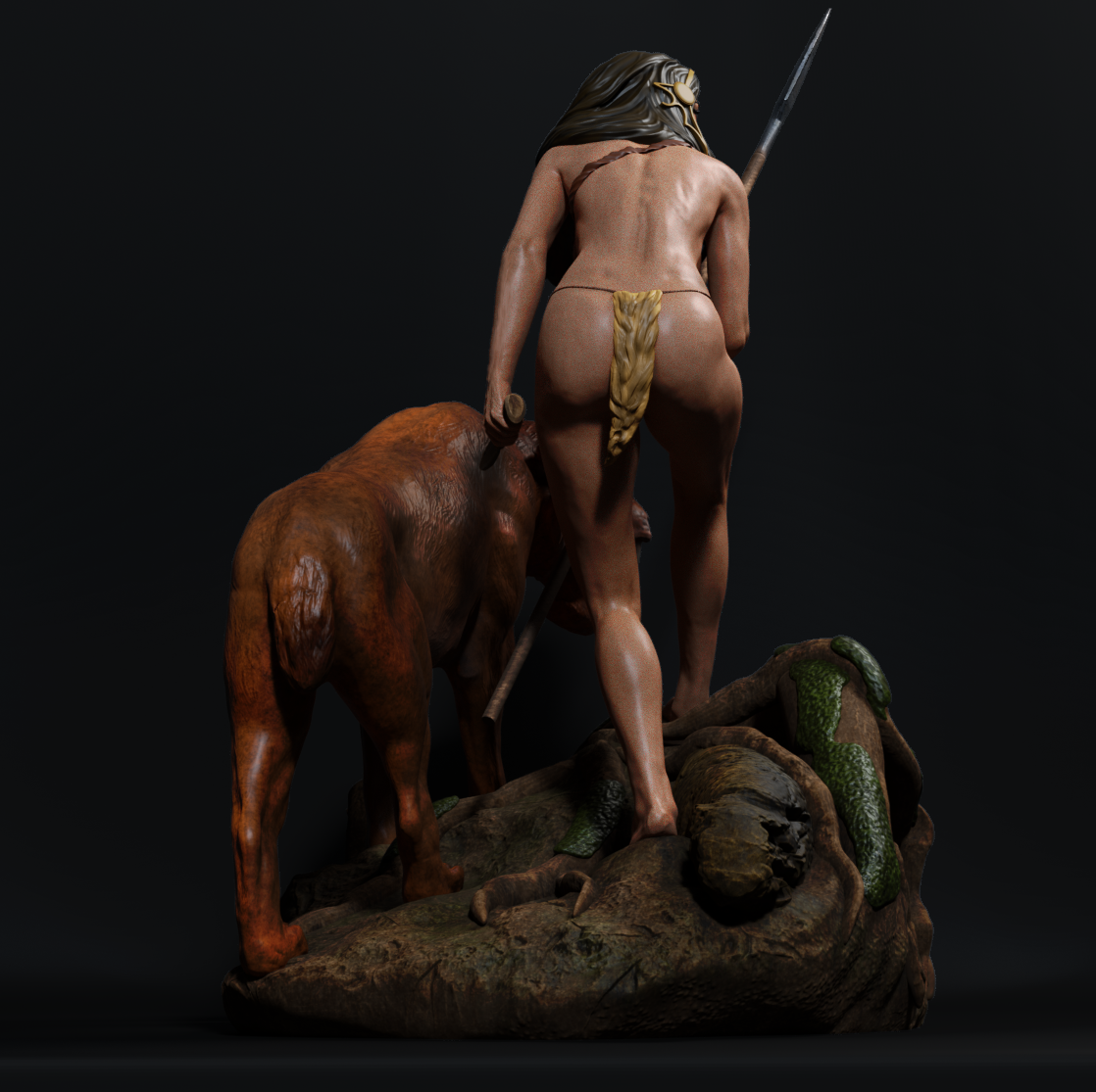 Indian Female Warrior NSFW  - STL 3D Print Files