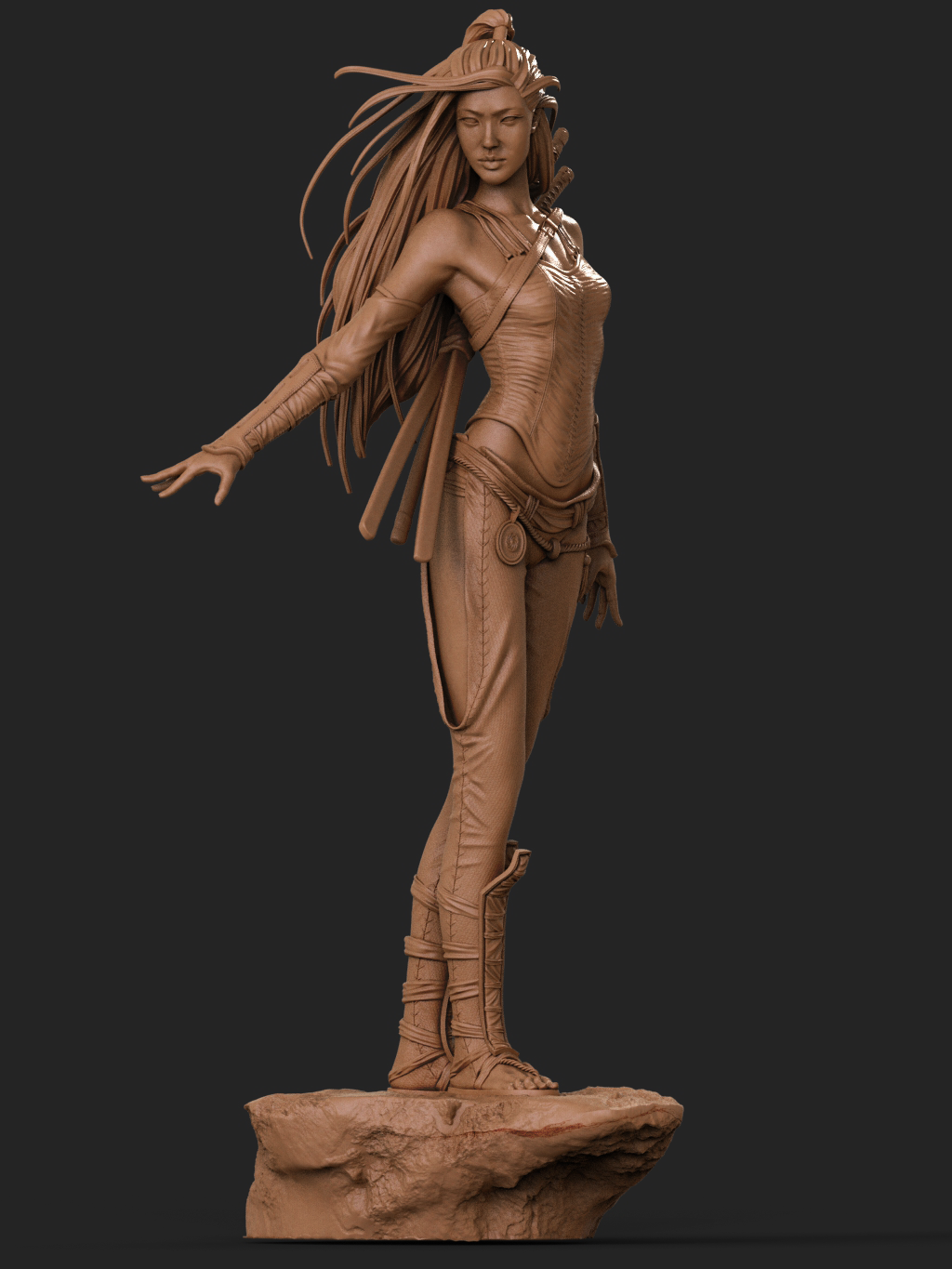 ASIAN FEMALE WARRIOR - STL 3D Print Files