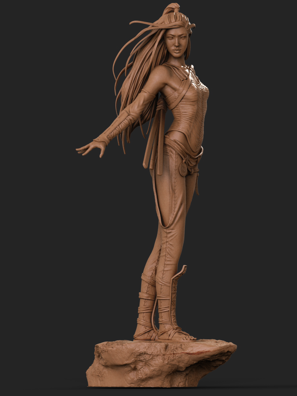 ASIAN FEMALE WARRIOR - STL 3D Print Files