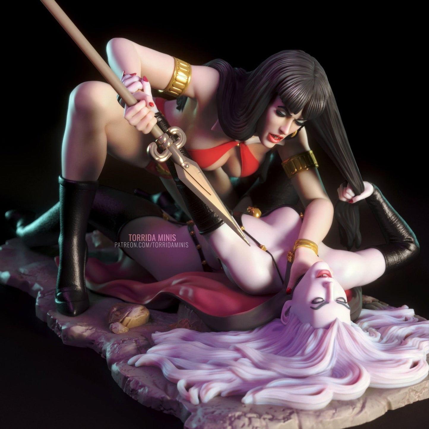 Vampirella VS Lady Death NSFW  - STL 3D Print Files