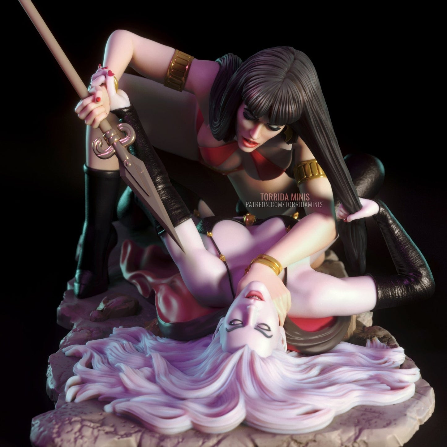 Vampirella VS Lady Death NSFW  - STL 3D Print Files