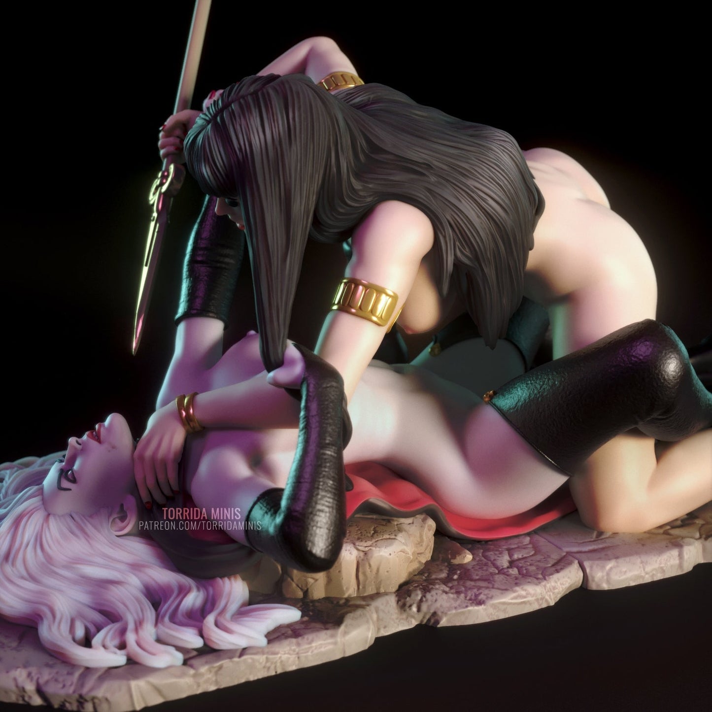 Vampirella VS Lady Death NSFW  - STL 3D Print Files