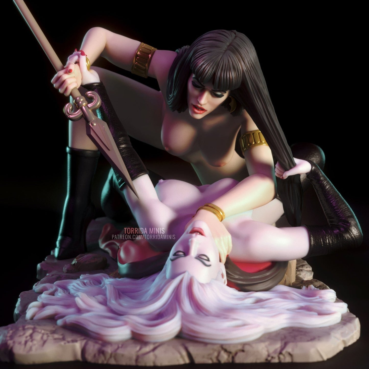 Vampirella VS Lady Death NSFW  - STL 3D Print Files