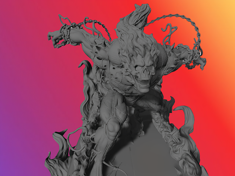Venomized Ghost Rider - STL 3D Print Files – My Stl