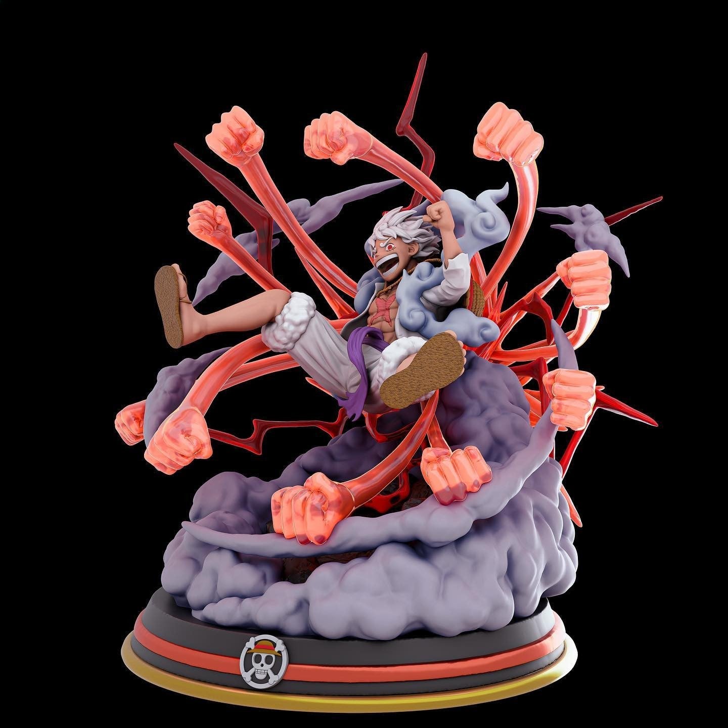 1525 Luffy Gear 5 - One Piece - STL 3D Print Files