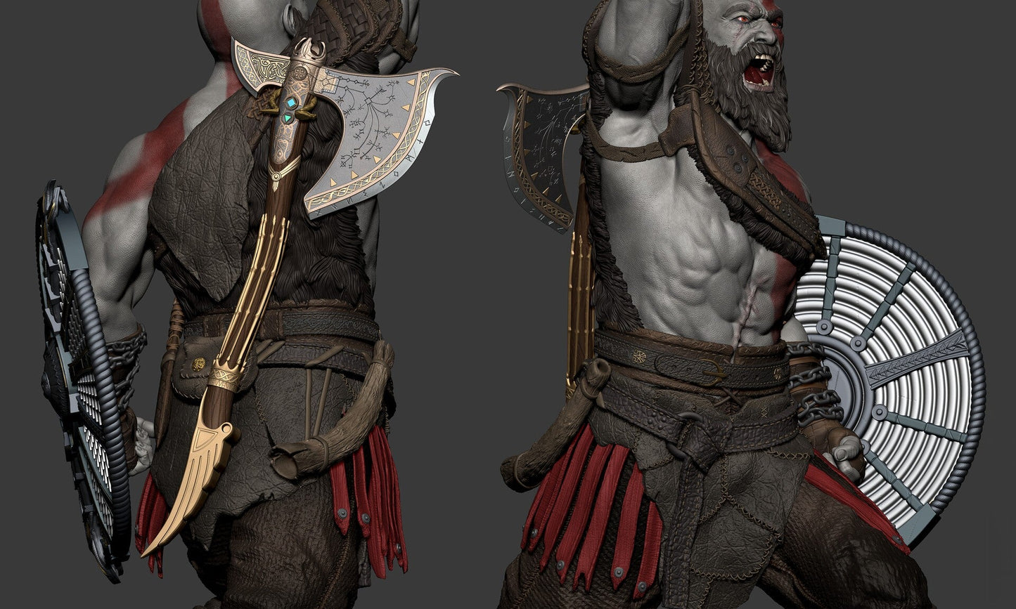 1533 KRATOS - God of War - STL 3D Print Files