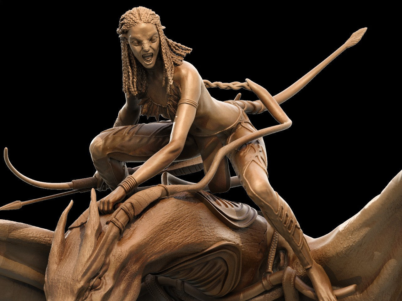 Neytiri with dragon - Avatar - STL 3D Print Files