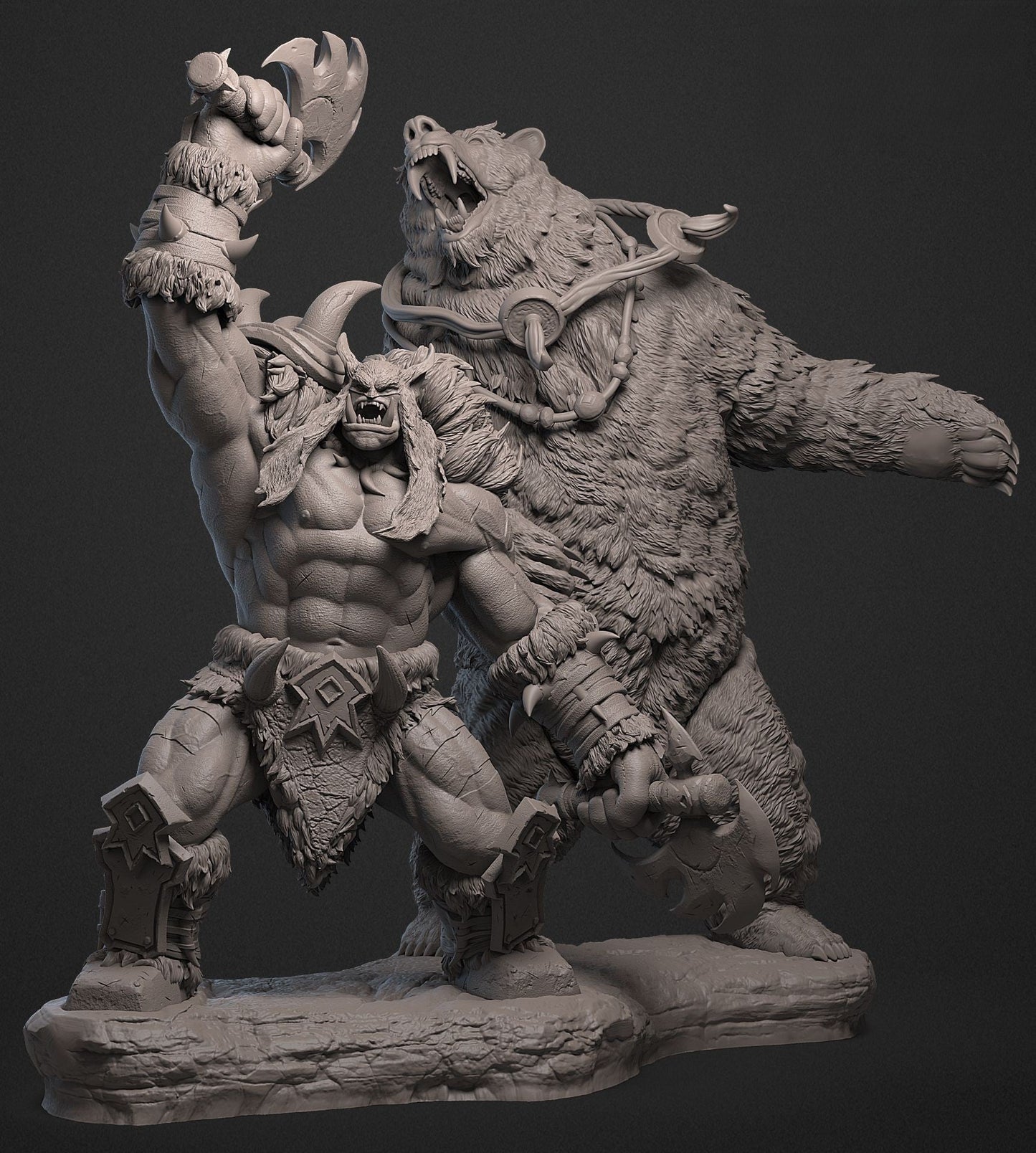 Rexxar and Misha - World of Warcraft - STL 3D Print Files