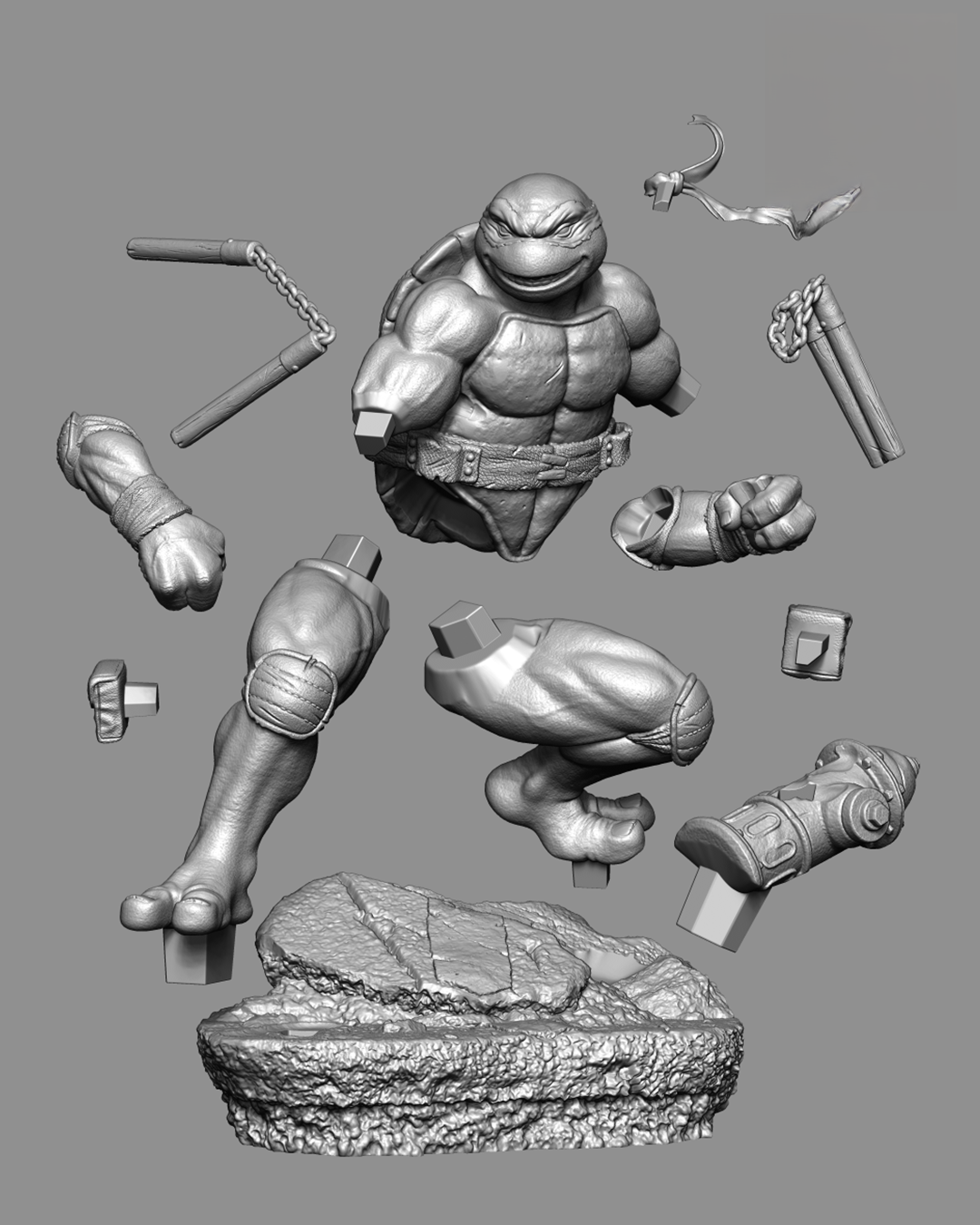 1286 Michelangelo - TMNT - STL 3D Print Files