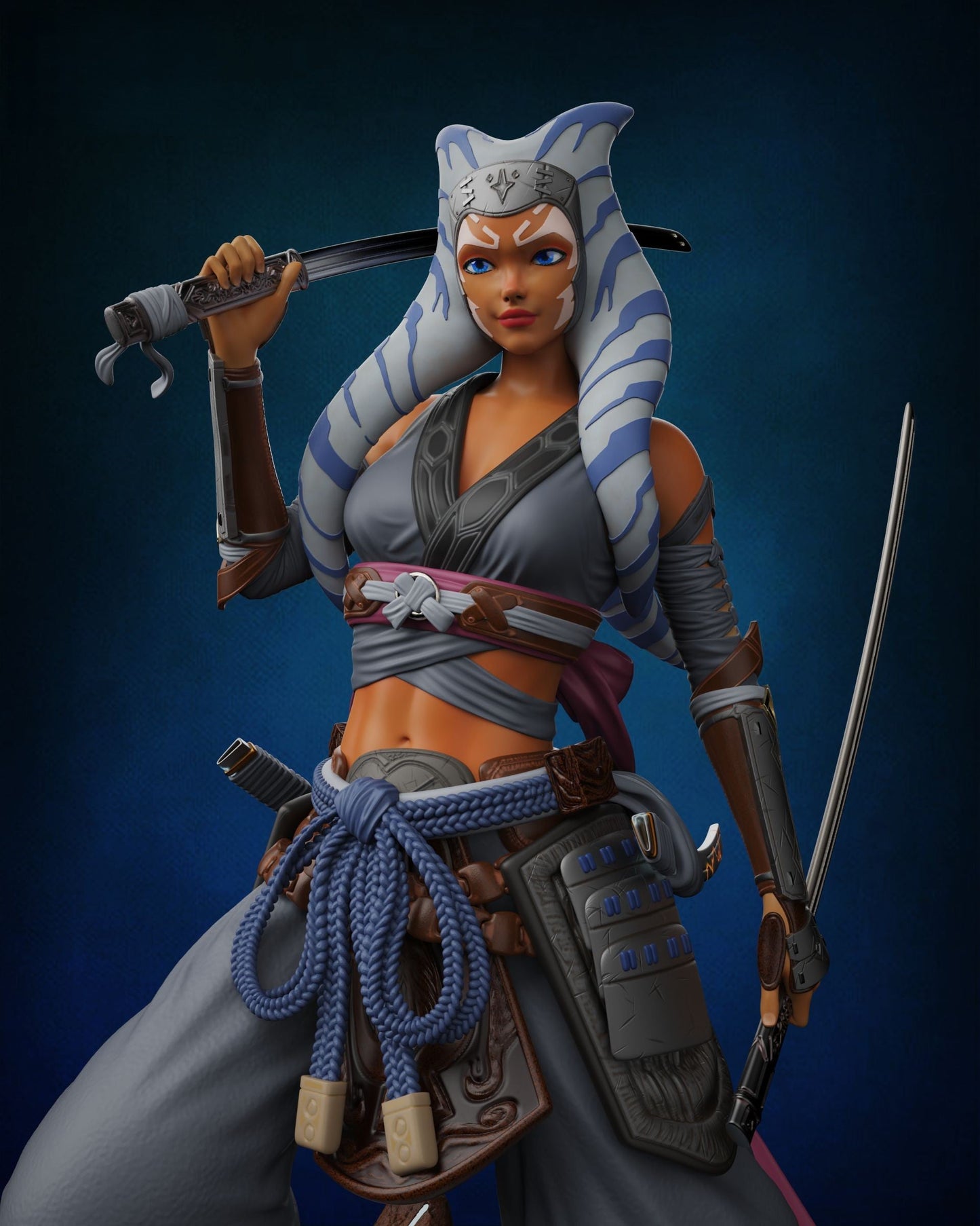 Ahsoka Tano Samurai - Star Wars - STL 3D Print Files