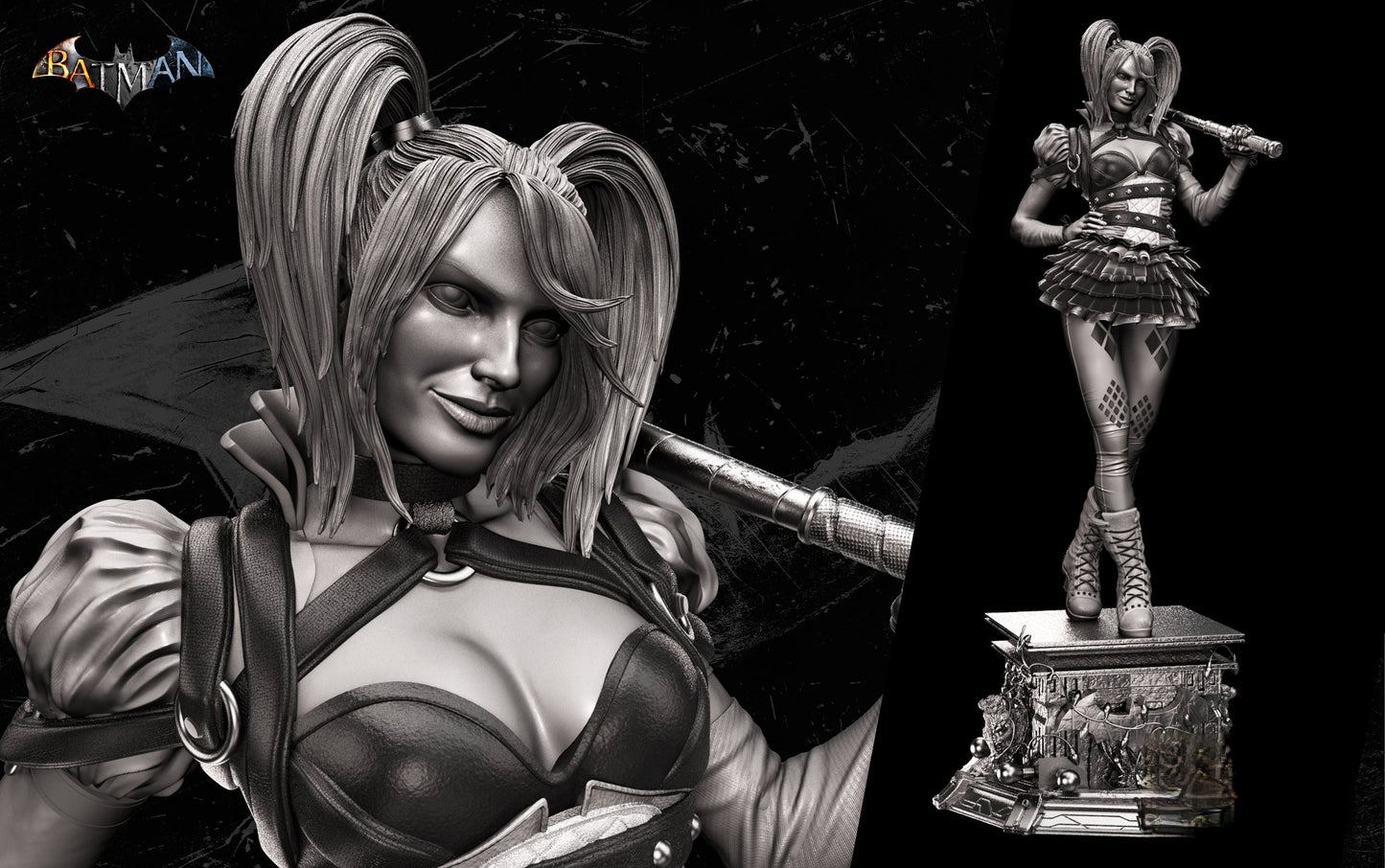 Harley Quinn Sculpture & Bust - STL 3D Print Files