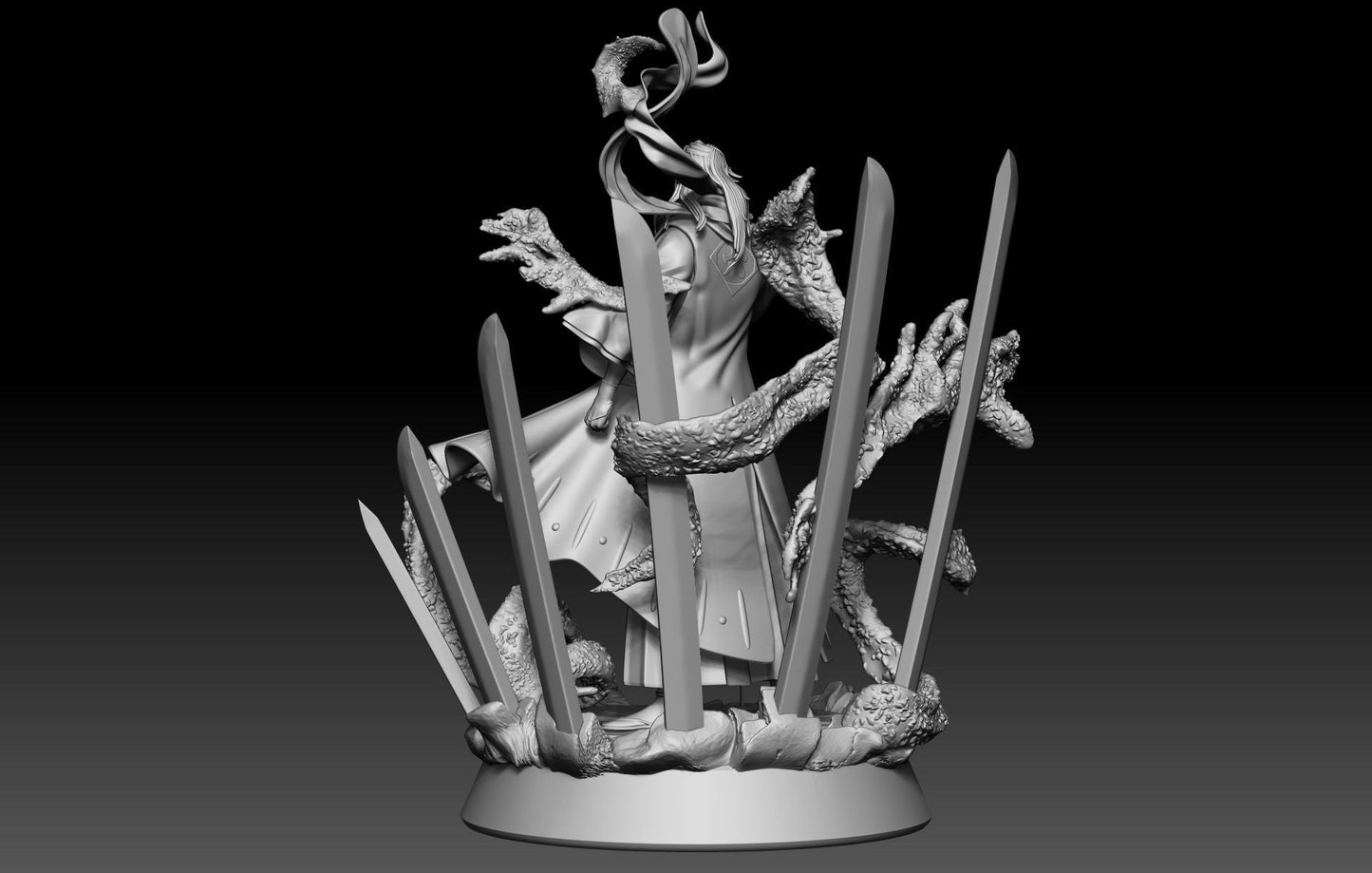 Byakuya Kuchiki Bankai Senbonzakura Kageyoshi - Bleach - STL 3D Print Files