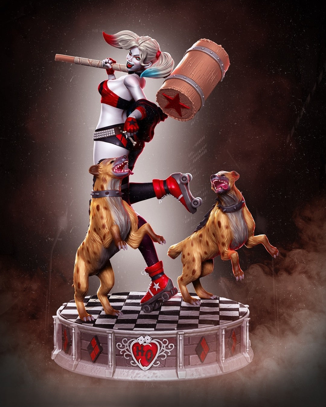 1571 Harley Quinn with Dud and Lou - STL 3D Print Files