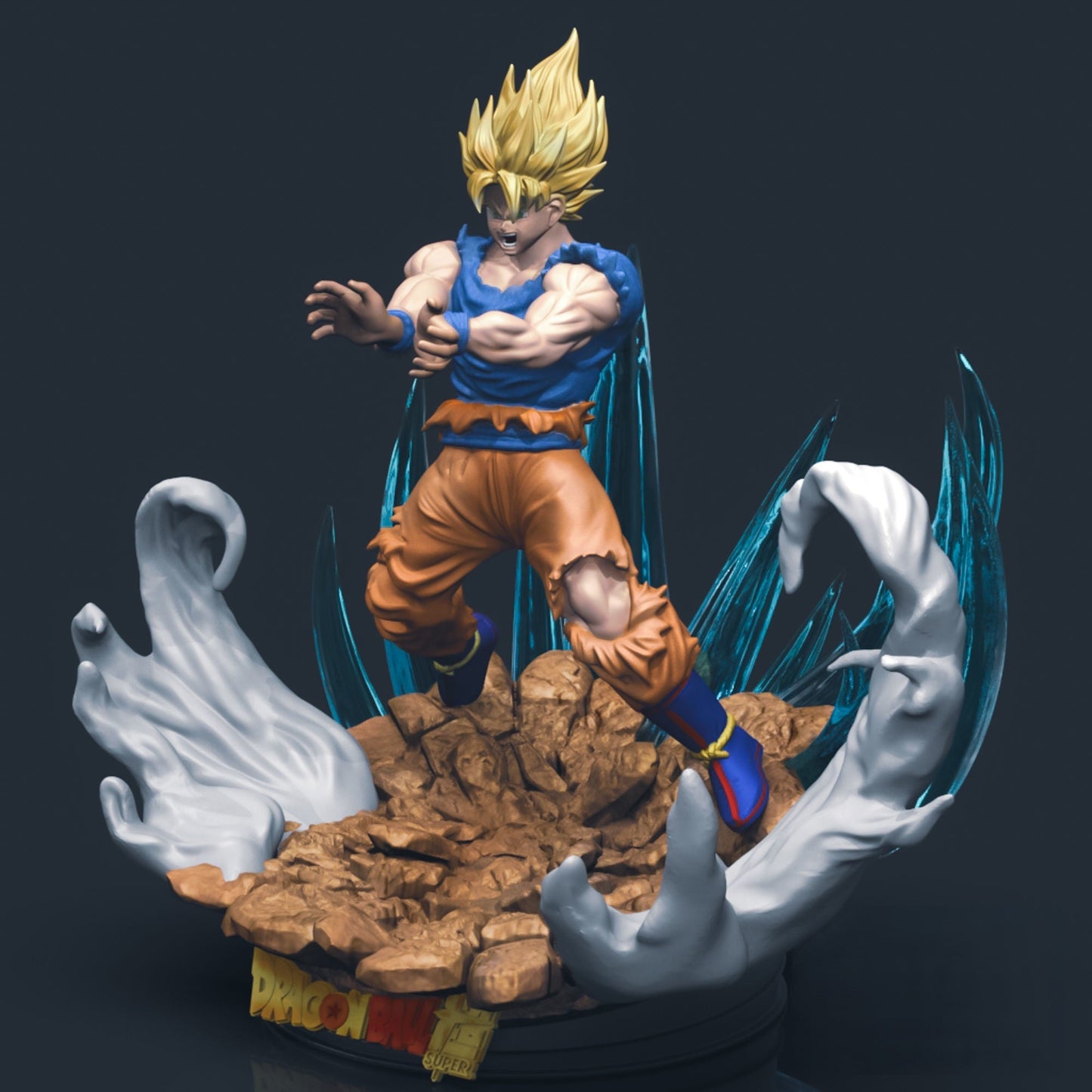 1338 Son Goku Super Saiyan - Dragon Ball - STL 3D Print Files