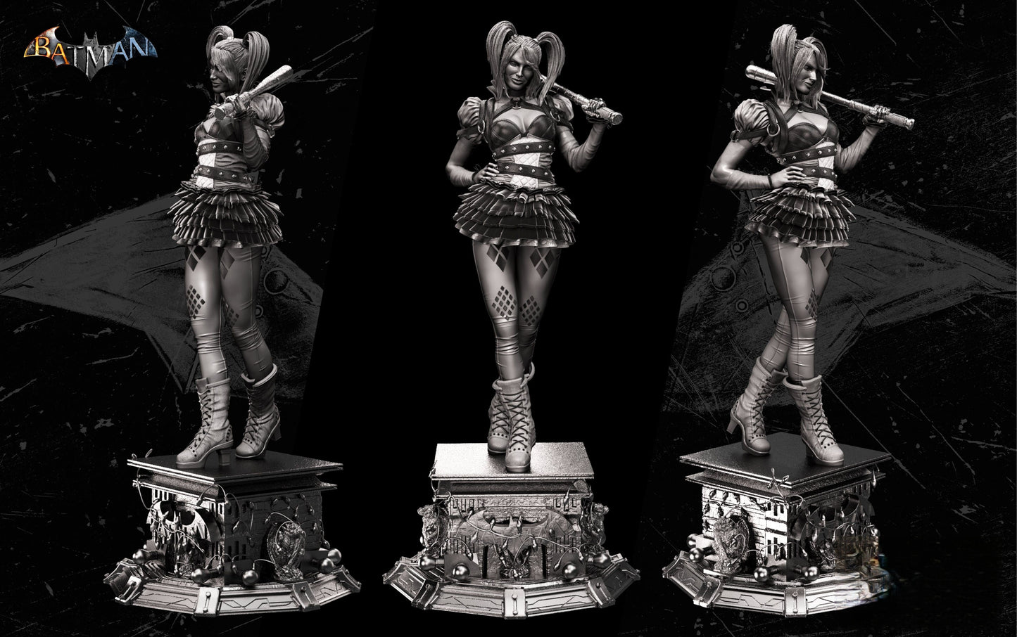 Harley Quinn Sculpture & Bust - STL 3D Print Files