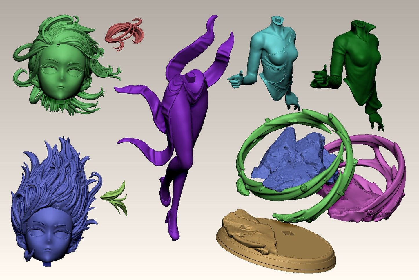 Tatsumaki - One-Punch Man - STL 3D Print Files