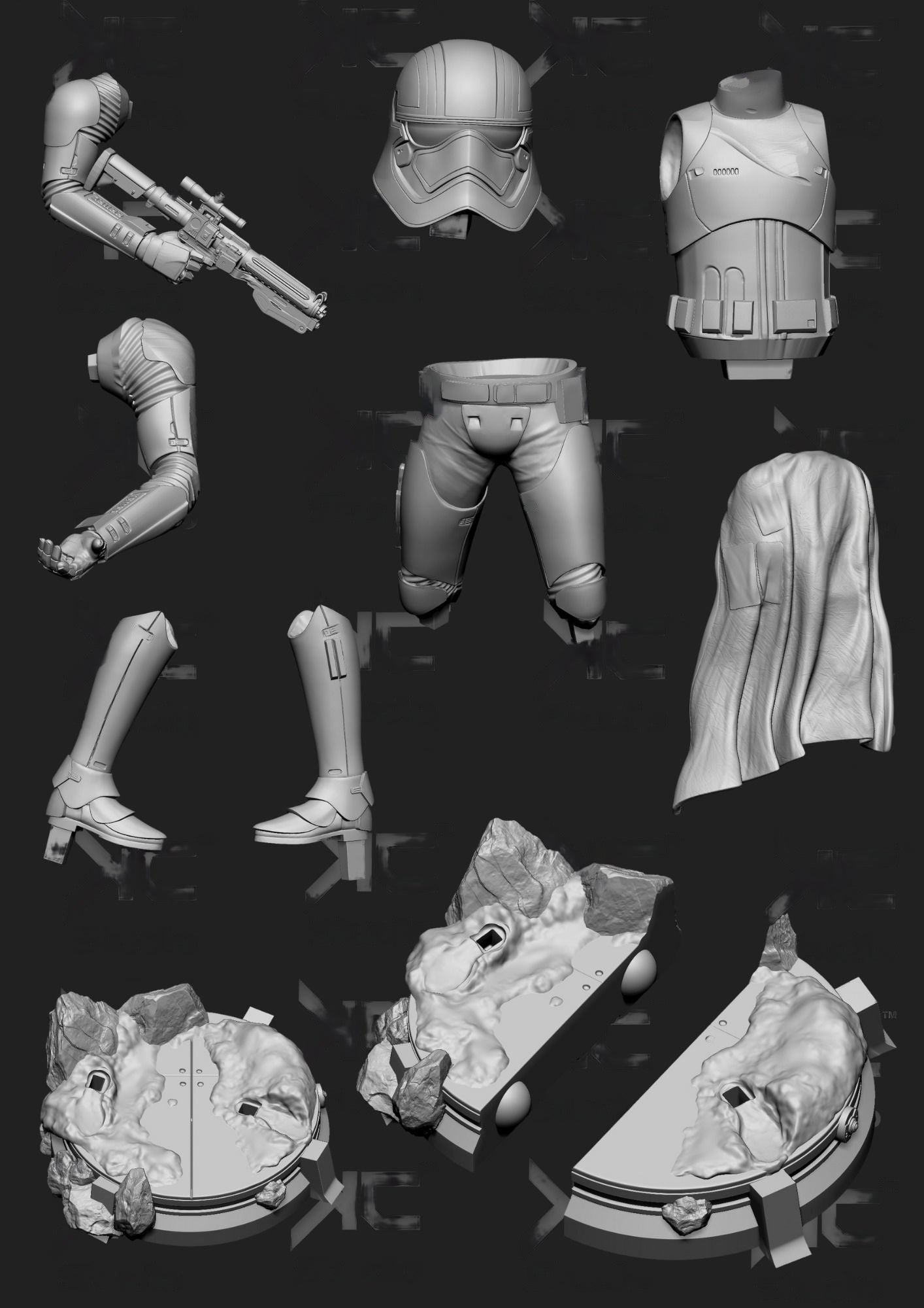 Captain Phasma - Star Wars  - STL 3D Print Files