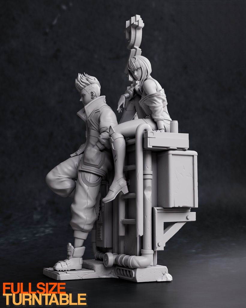 1242 Lucy AND David - Cyberpunk - STL 3D Print Files