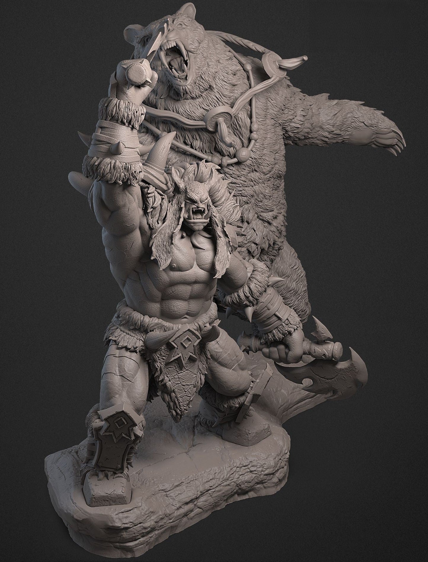 Rexxar and Misha - World of Warcraft - STL 3D Print Files