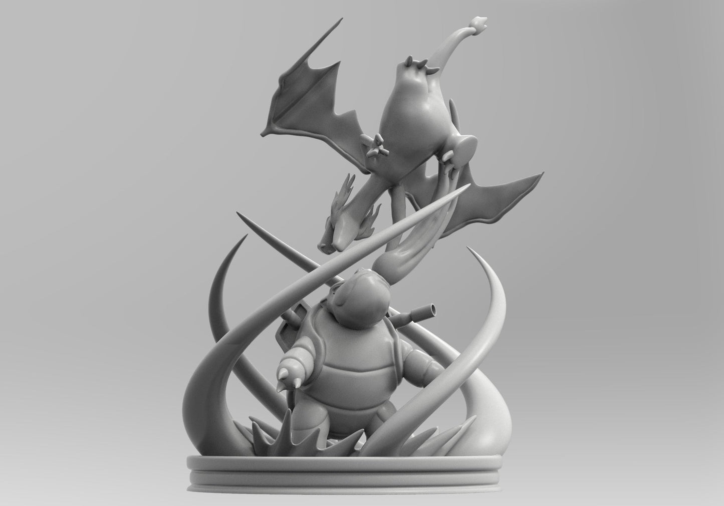 Charizard Vs Blastoise - Pokemon - STL 3D Print Files