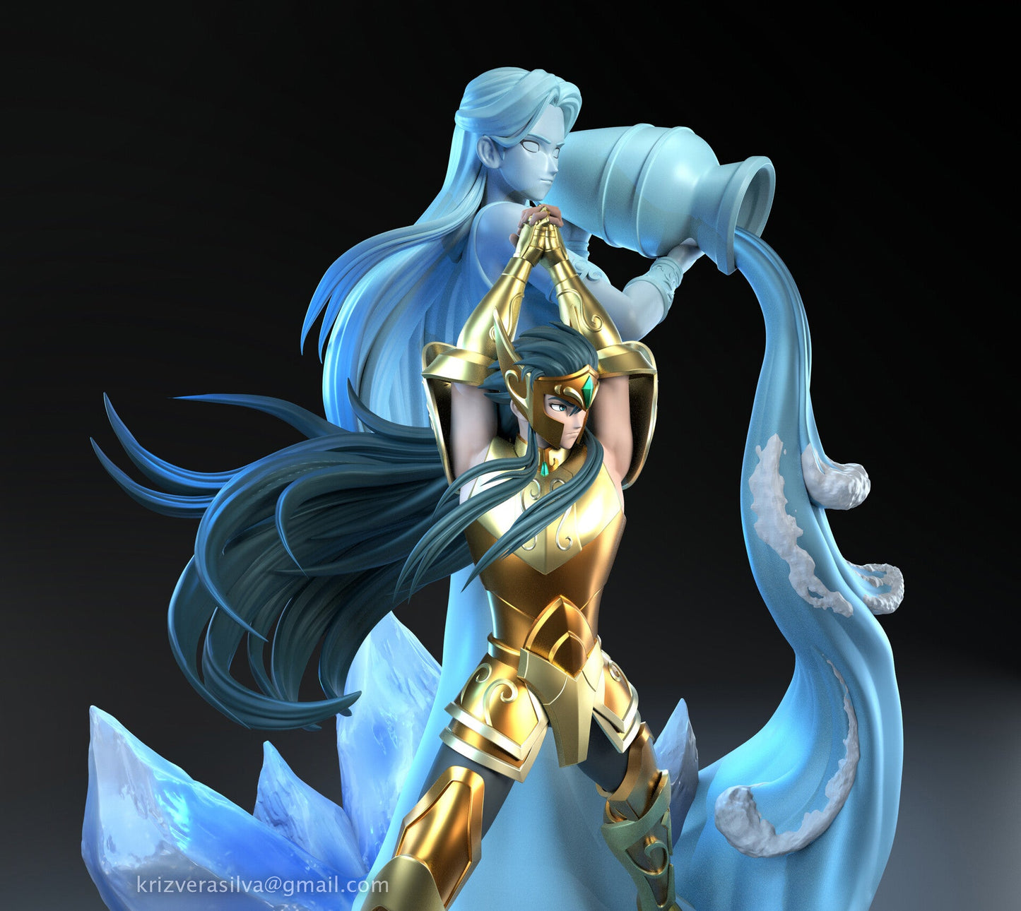 Aquarius Camus -  Saint Seiya - STL 3D Print Files