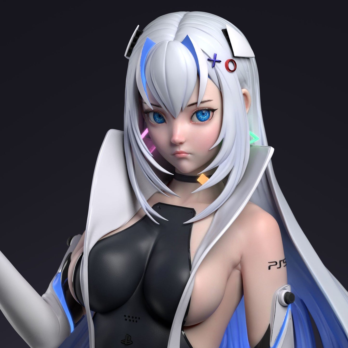 PS5 Chan and Bunny Statue  - STL 3D Print Files