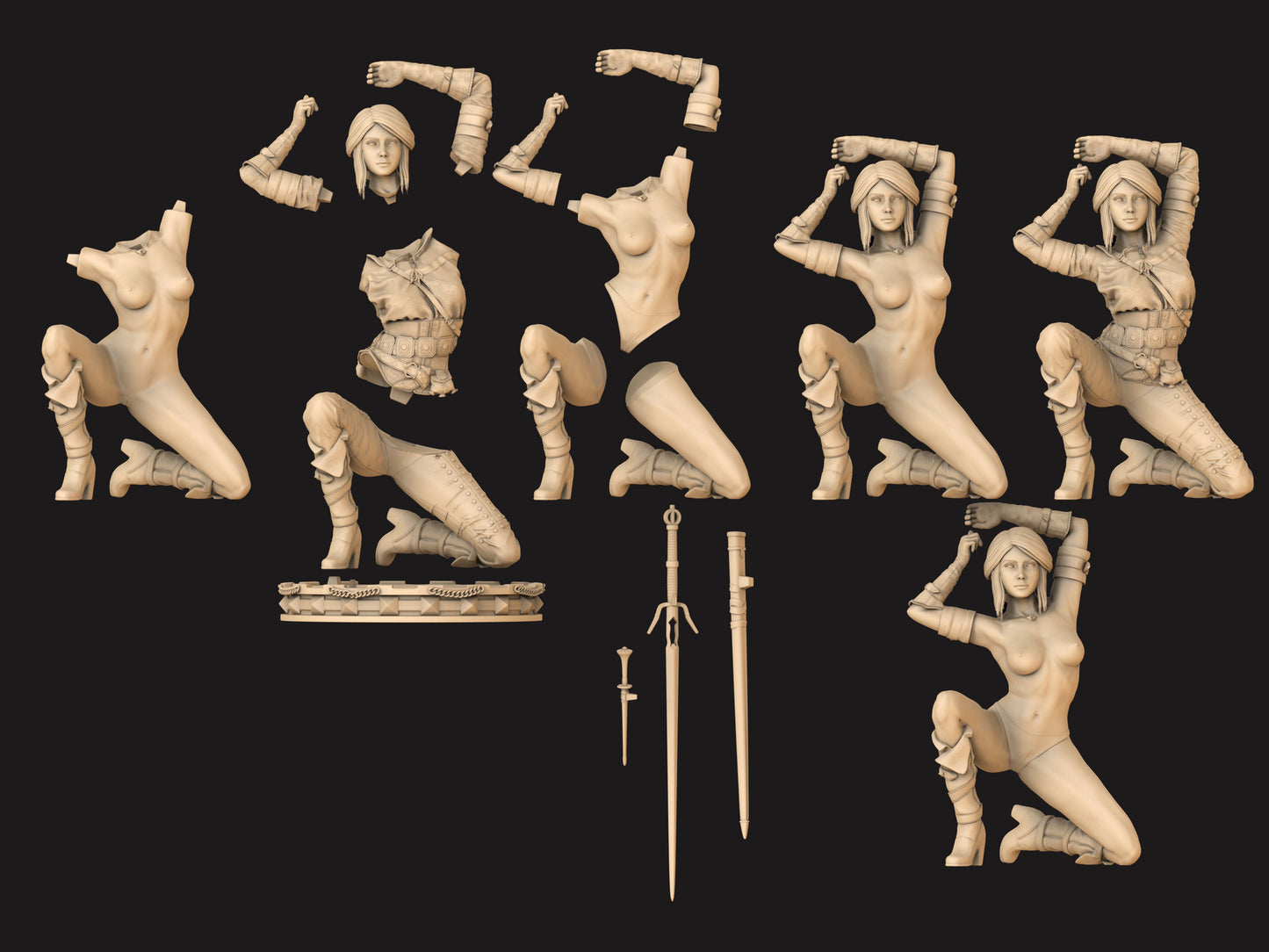 Ciri NSFW - The Witcher - STL 3D Print Files