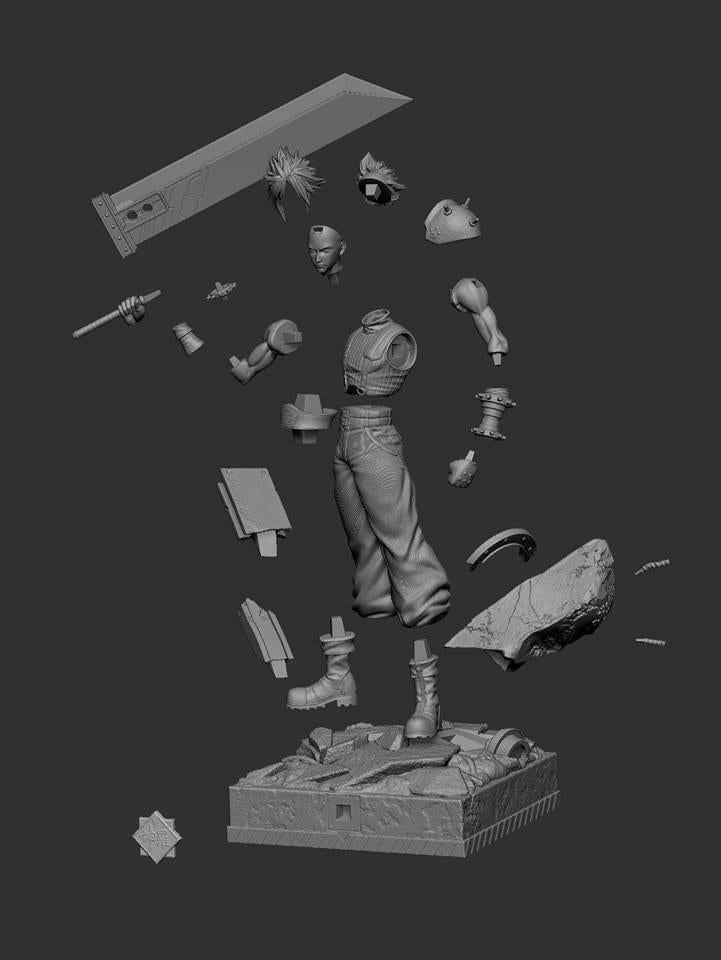 Cloud Strife - Final Fantasy - STL 3D Print Files