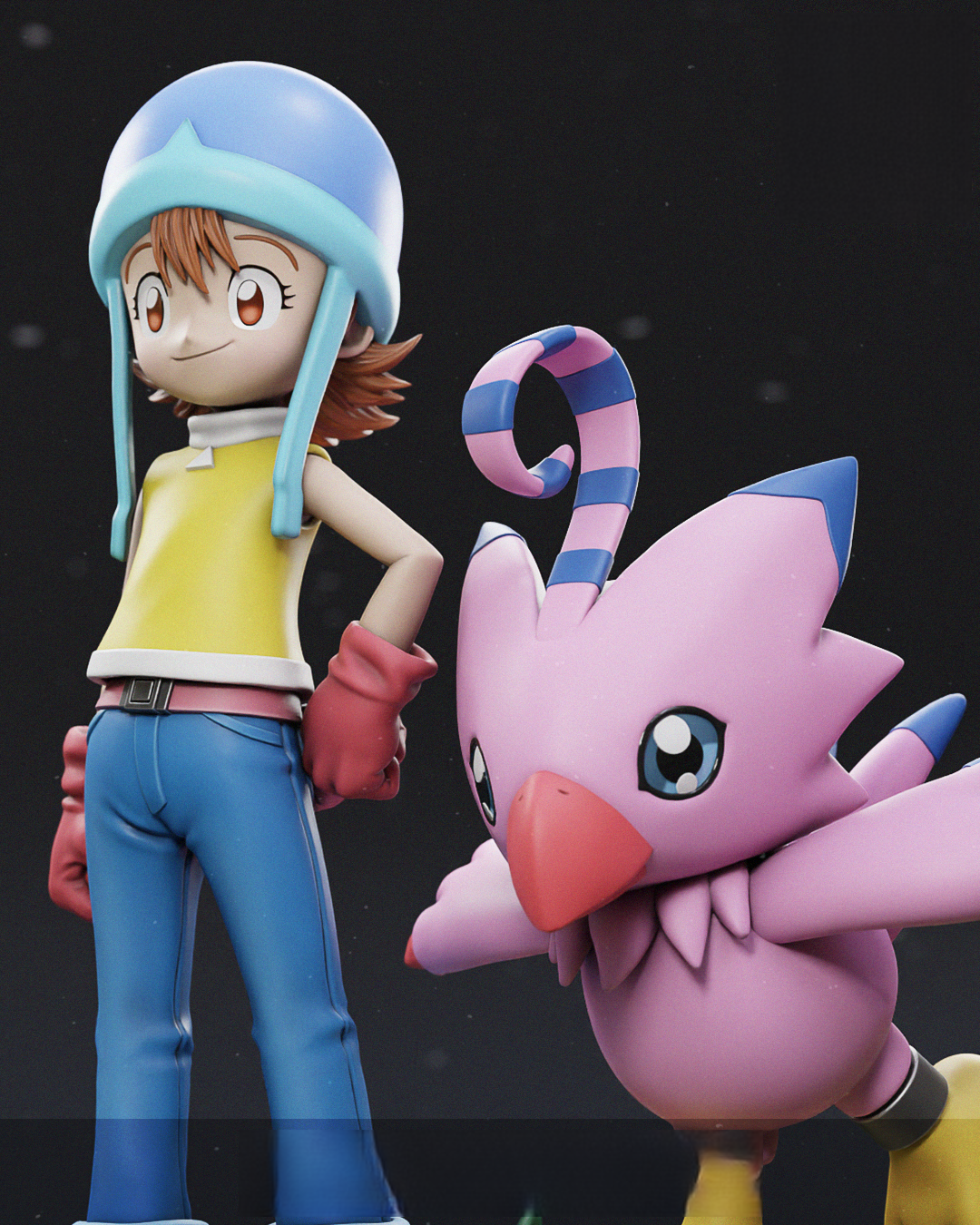 Takenouchi Sora And Piyomon - Digimon - STL 3D Print Files