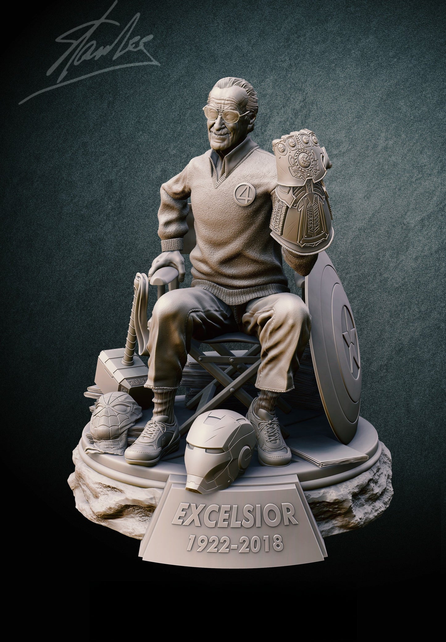 Stan Lee - Marvel - STL 3D Print Files