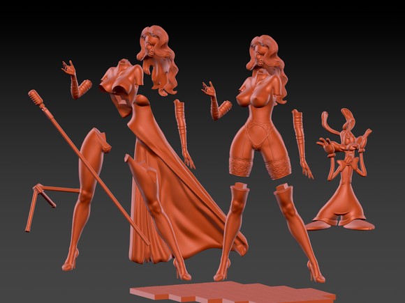 1844 Jessica Rabbit NSFW - STL 3D Print Files